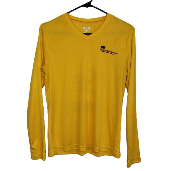 Team 365 Top Womens Small Yellow Long Sleeve SE Fundation Support Education - Picture 9 of 11